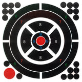 12 Inch Multicolor Splatter Shooting Target Stickers (20 Packs)