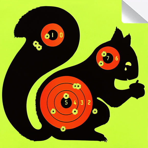 8x8 Inch Splatter Shooting Targets Sheets – Squirrel (10pcs)